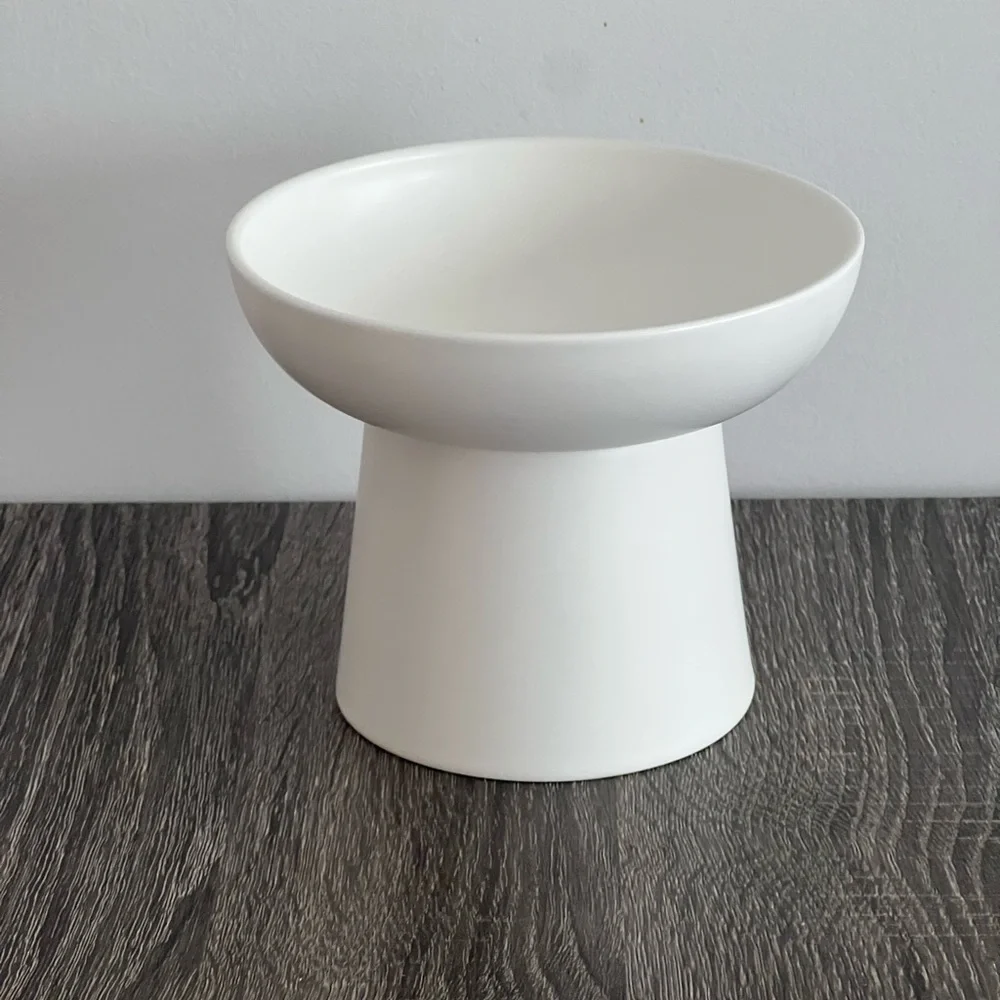 Elevated Ceramic Pet Bowl, Food Grade Microwave and Dishwasher Safe Cat Dog Bowl